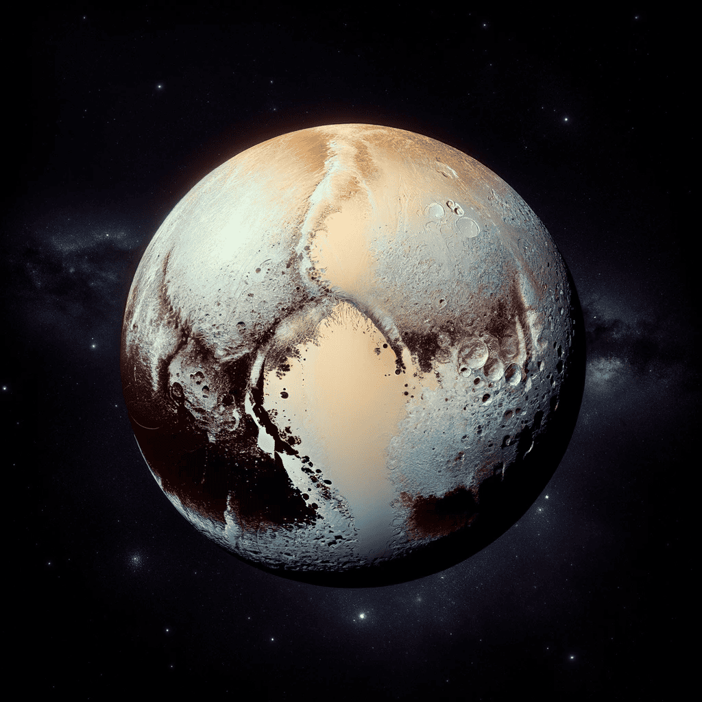Artists interpretation of Pluto